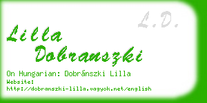 lilla dobranszki business card