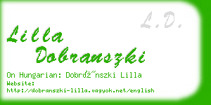 lilla dobranszki business card